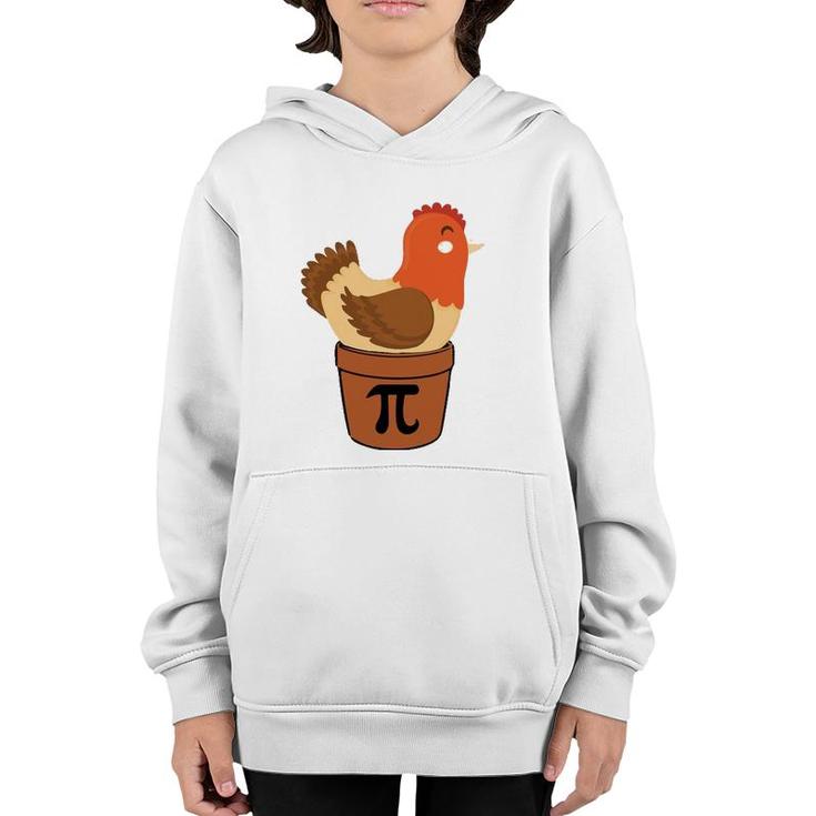 Chicken Funny Maths Engineer Nerd Birthday Gift Pi Day Youth Hoodie