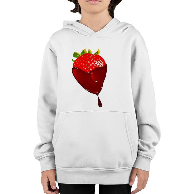 Chocolate Covered Strawberry  Life In Chocolate Youth Hoodie