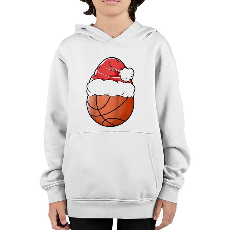 Christmas Basketballer Sport Xmas Christmas Basketball Raglan Baseball Tee Youth Hoodie