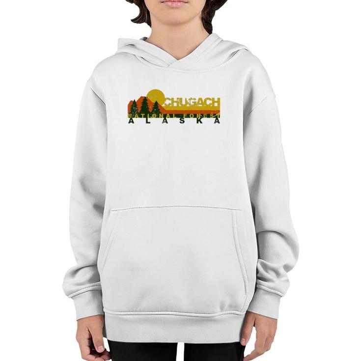 Chugach National Forest Vintage Retro Youth Hoodie