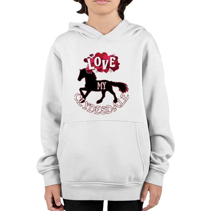 Clydesdale Horse Design For Lovers Of Clydesdales Youth Hoodie