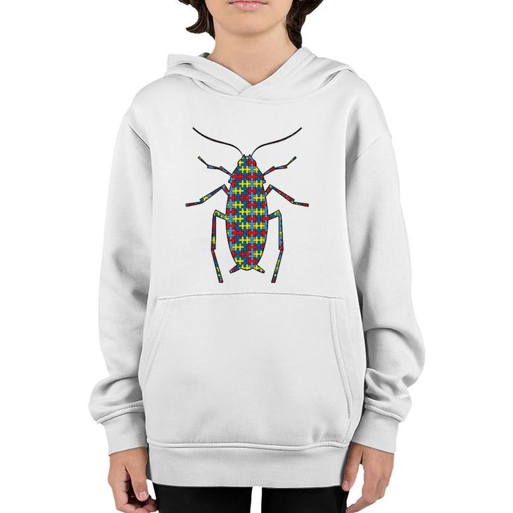 Cockroach Autism Awareness Kids Termite Puzzle Day Mom Gift Youth Hoodie