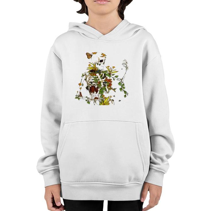 Cool Skeleton Plant Nature Youth Hoodie