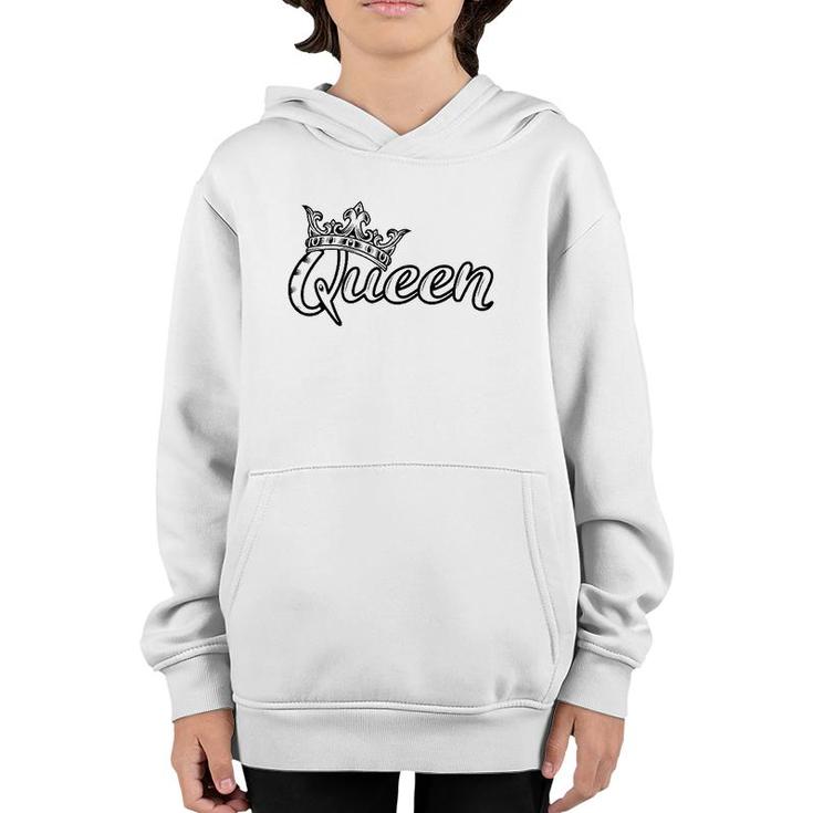 Crown Me Font Queen Gift Youth Hoodie