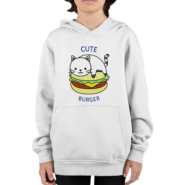 Cute Cat Burger CheeseburgersYouth Hoodie