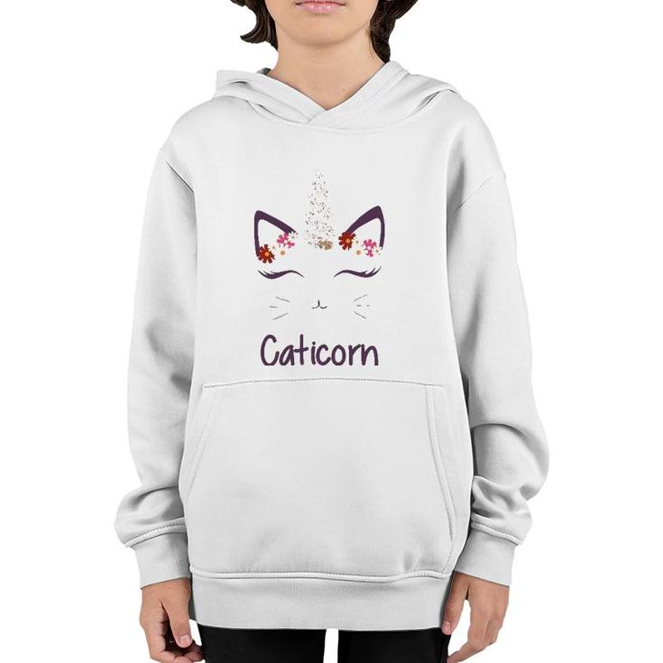 Cute Caticorn Cat Unicorn Gifts For Lover Magical Creature Youth Hoodie