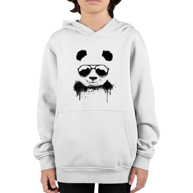 Cute Giant Panda, Bear With Sunglasses Youth Hoodie