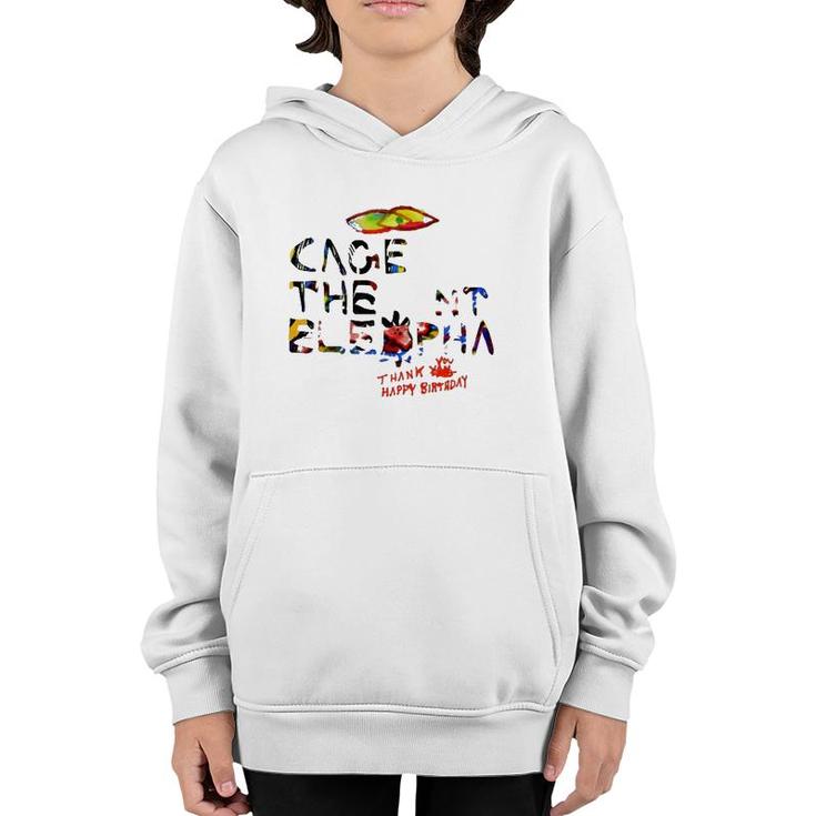 Cute Thank You Funny Happy Birthday Graphic The Elephant Art Youth Hoodie