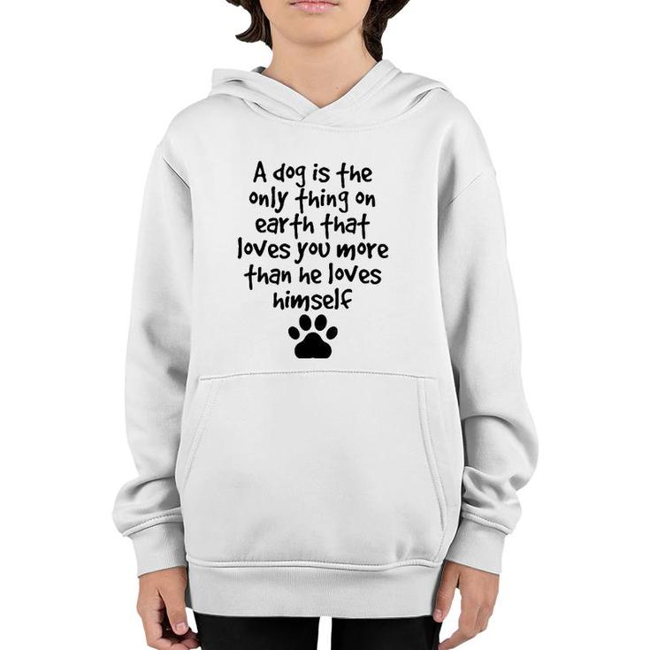 Dog Quotes Dog Paw Best Friend Puppy Love Dog Gift Youth Hoodie