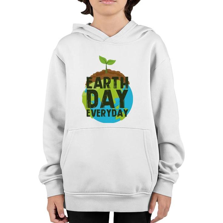 Earth Day Everyday Plant A Tree Environmentalist Youth Hoodie