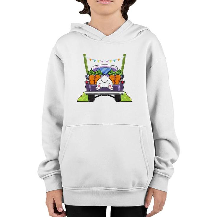 Easter Bunny Egg Hunting Truck Easter Sunday Rabbit  Youth Hoodie