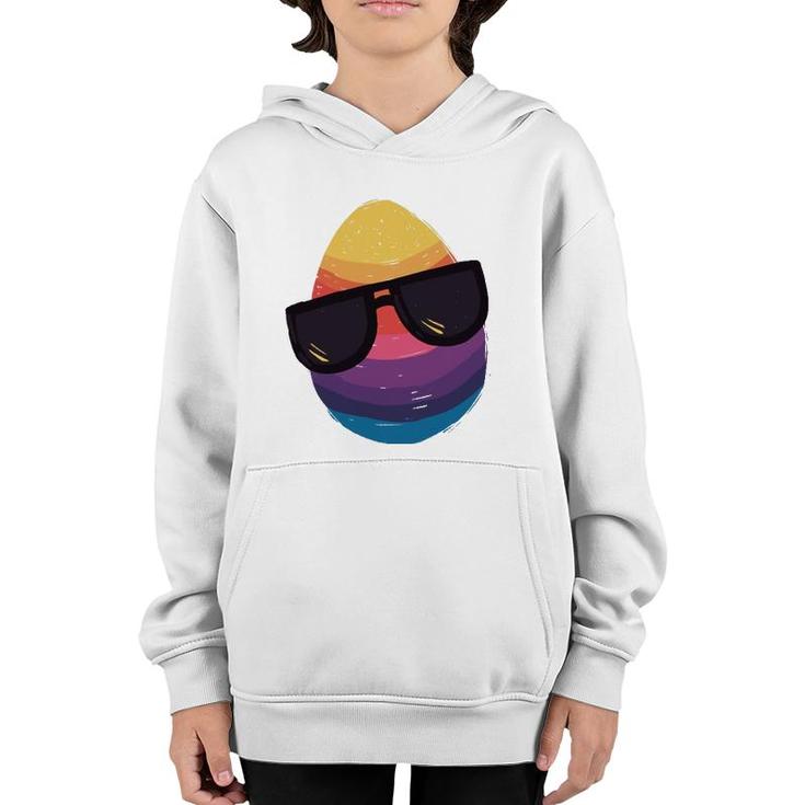 Easter Egg With Sunglasses Happy Easter Egg 2022 Ver2 Youth Hoodie