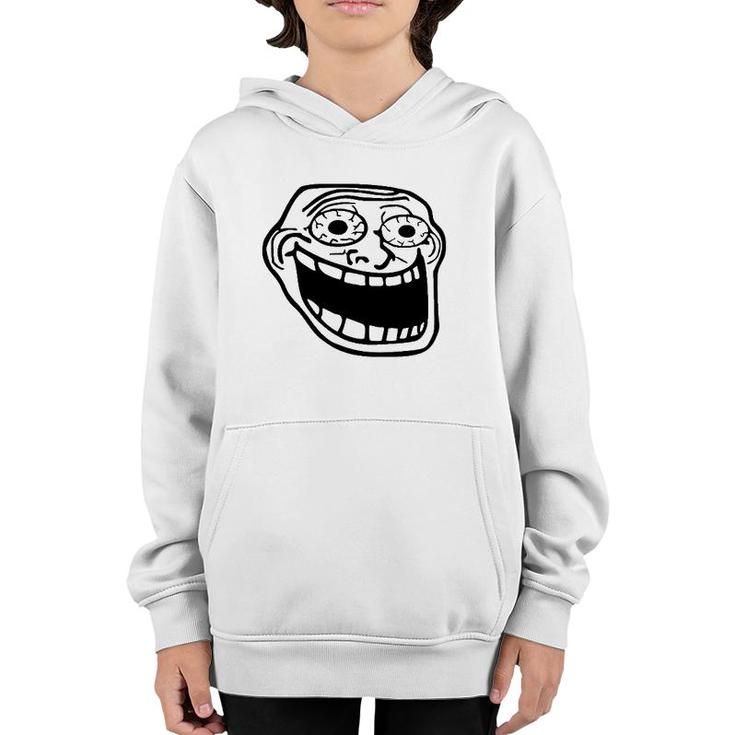 Excited Troll Face Meme Youth Hoodie