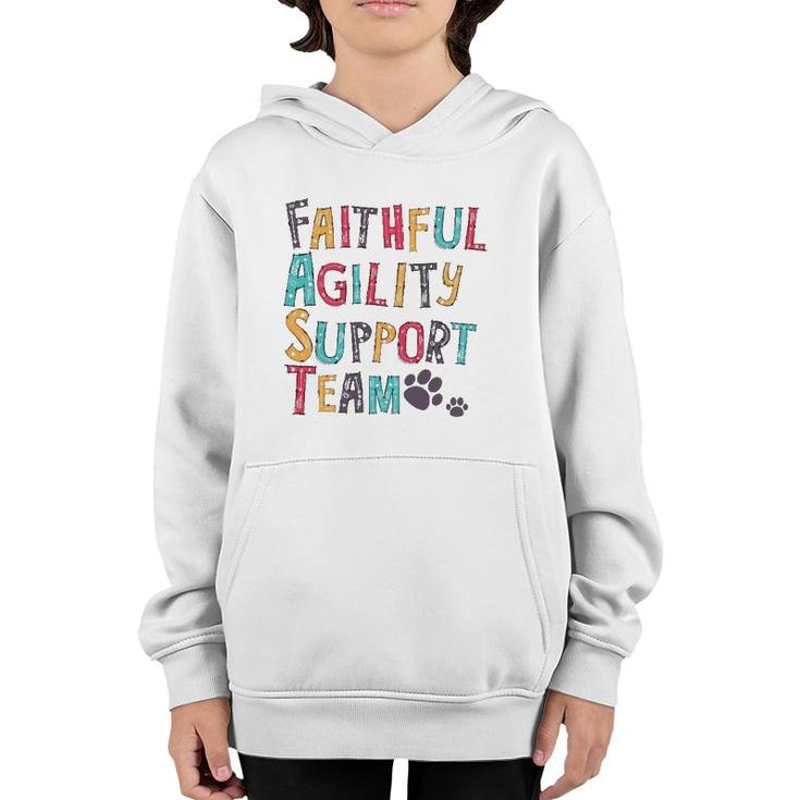 Faithful Agility Support Team Dogdog Lovers Gifts Youth Hoodie