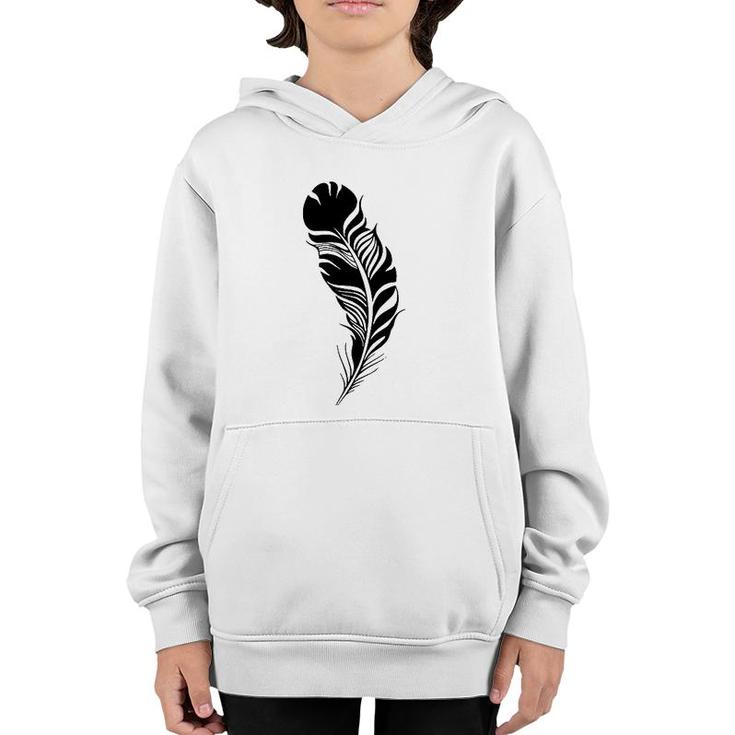 Feather Black Feather Gift Youth Hoodie