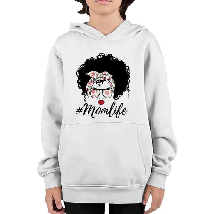 Floral Flower Mom Afro Hair Mother's Day 2021 Ver2 Youth Hoodie
