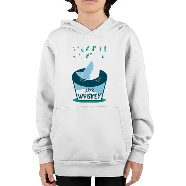 Fluent In Sharkasm And Whiskey Shark Lover Youth Hoodie