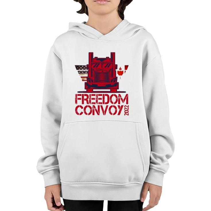 Freedom Convoy 2022 Support Our Truckers Convoy  Youth Hoodie