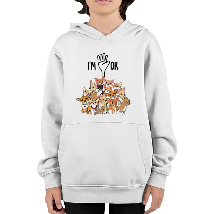 Full Of Chihuahuas I'm Ok Youth Hoodie