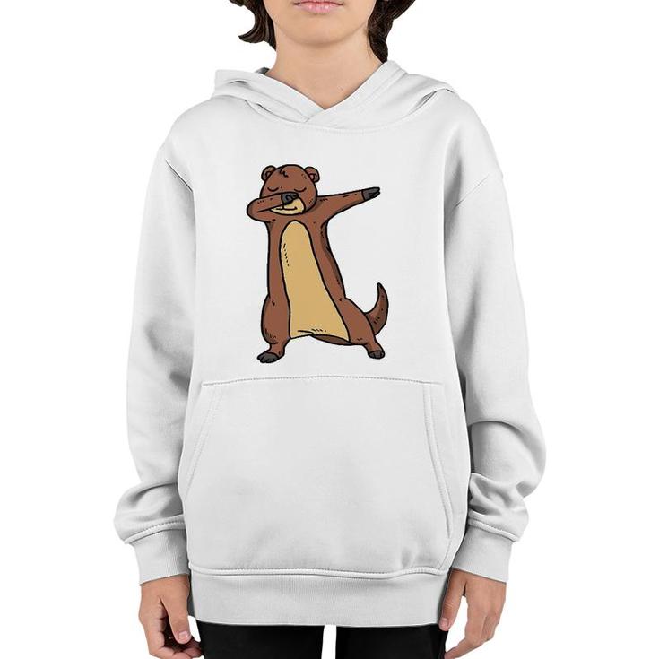 Funny Dabbing Otter Dab Dance Cool Sea Otter Lover Gift Youth Hoodie