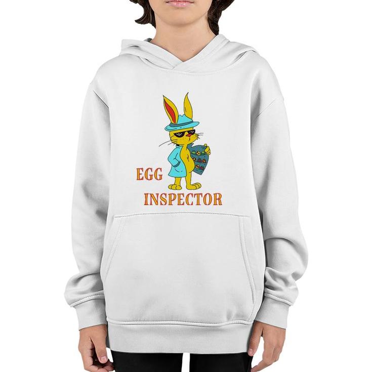 Funny Easter Bunny Egg Inspector Youth Hoodie
