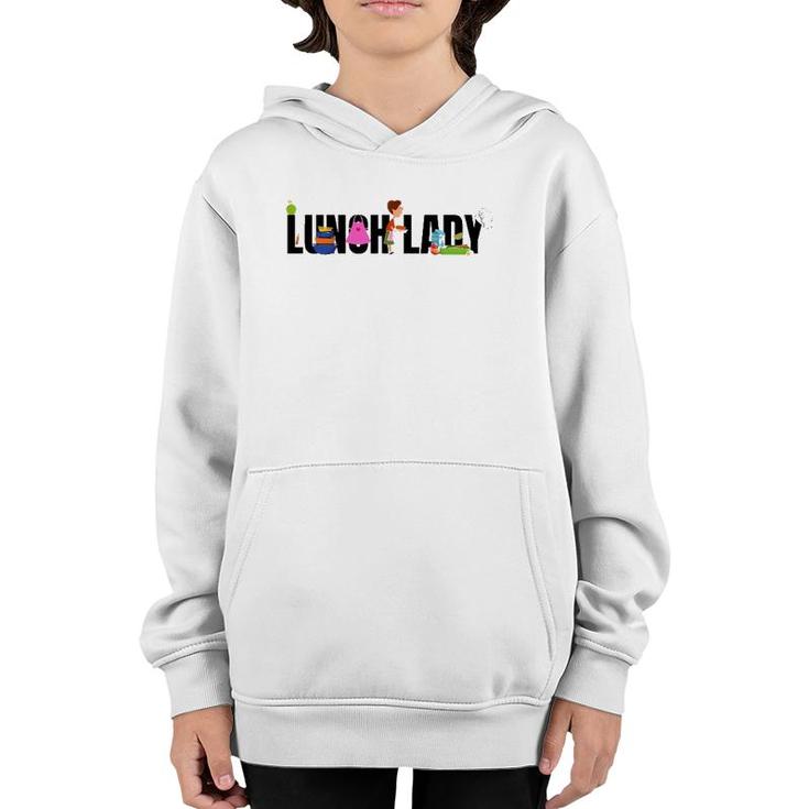 Funny Lunch Lady School Cafeteria Worker Food Service Gift Youth Hoodie