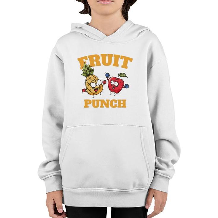 Funny Pineapple Apple Boxing Juice Tropical Fruit Punch Youth Hoodie