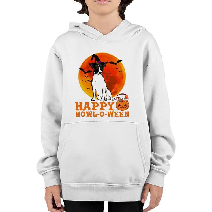 Funny Rat Terrier Dog Halloween Happy Howl-O-Ween Youth Hoodie