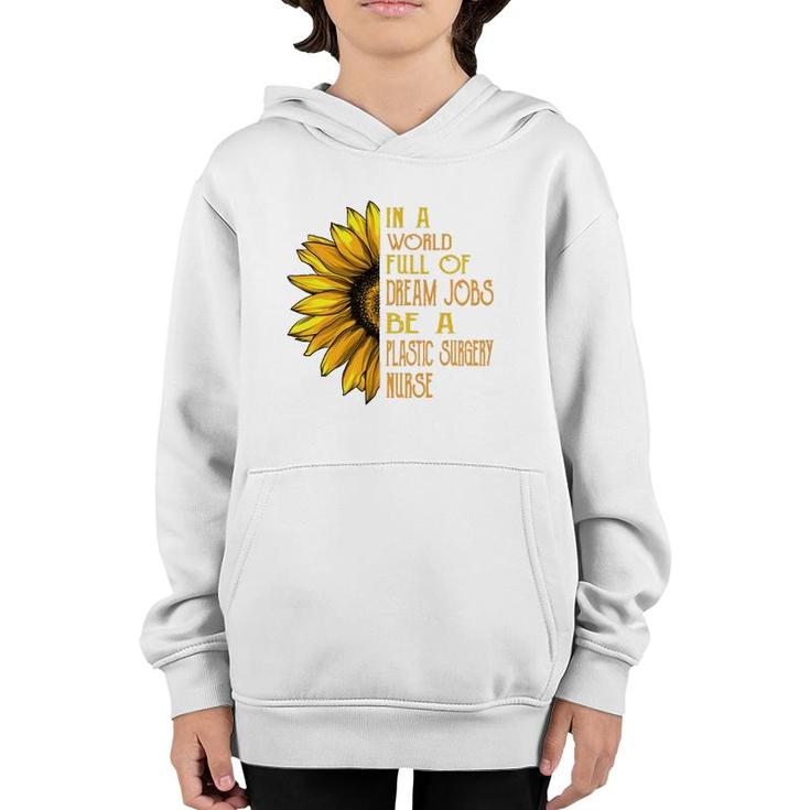 Funny Sunflower S Plastic Surgery Nurse S Youth Hoodie