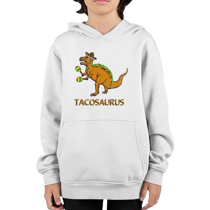Funny Tacosaurus  Cinco De Mayo Taco Dinosaurrex Youth Hoodie