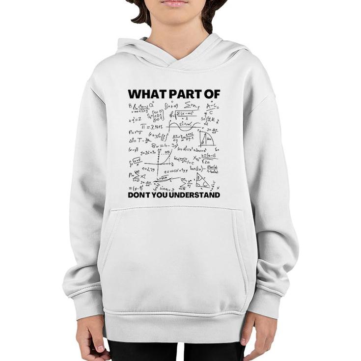 Funny What Part Of Don't You Understand Math Teacher Gift Youth Hoodie