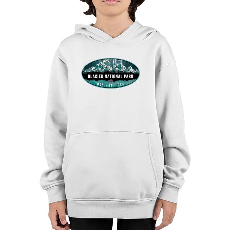 Glacier National Park Lightening Mountains Youth Hoodie
