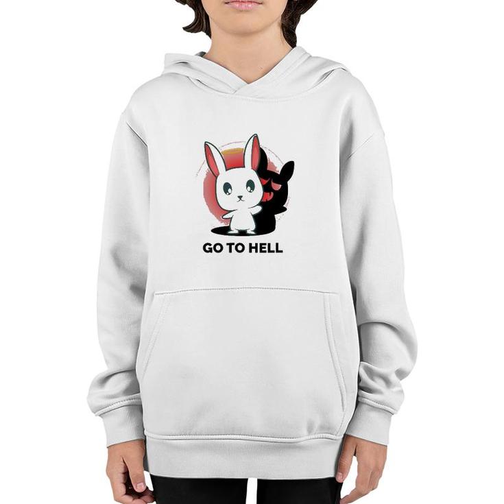 Go To Hell Funny Nature Lover Halloween Youth Hoodie