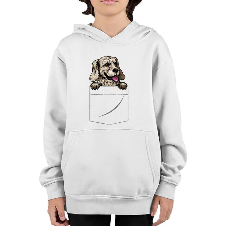 Golden Retriever In A Pocket Youth Hoodie