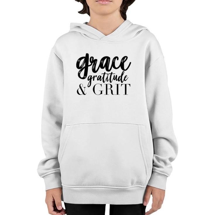 Grace, Gratitude, & Grit Graphic Tee Youth Hoodie