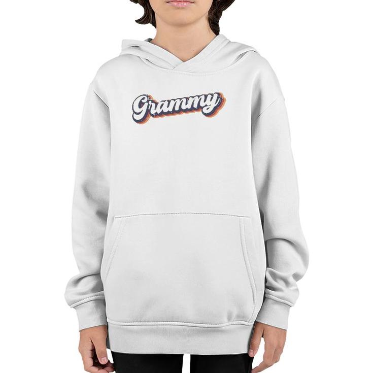 Grammy Vintage Rainbow Grandmommy Family Youth Hoodie