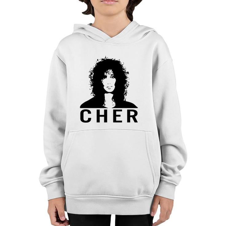 Graphic Cher's Art Design Essential Distressed Country Music Youth Hoodie