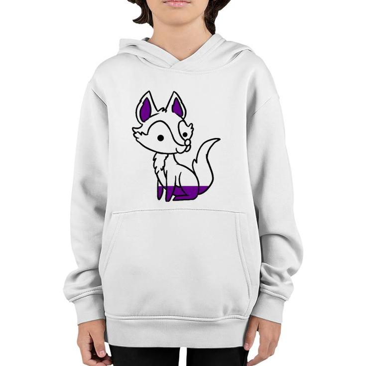 Graysexual Pride Fox Lover Gift Youth Hoodie