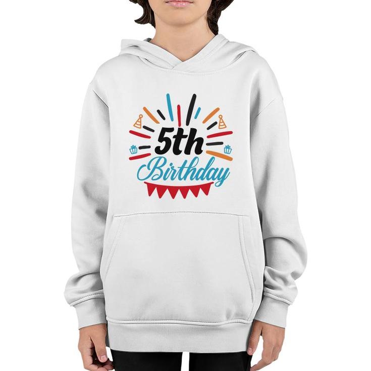 Happy 5Th Birthday Cool Gifts For Birthday Party Youth Hoodie
