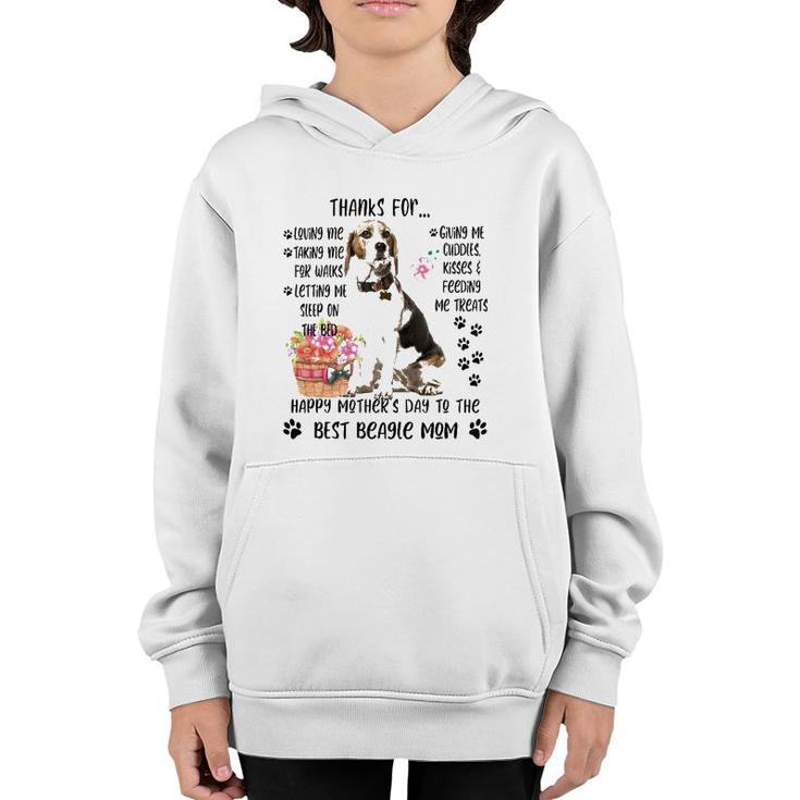 Happy Mother's Day 2021 Beagle Mom Dog Lover Youth Hoodie