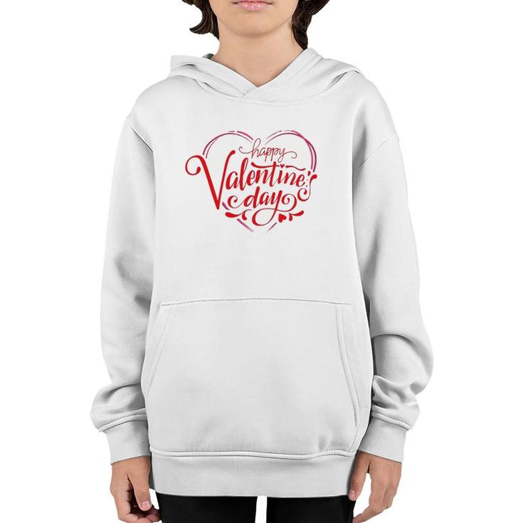 Happy Valentine's Day Heart Shaped Greeting Costume Youth Hoodie