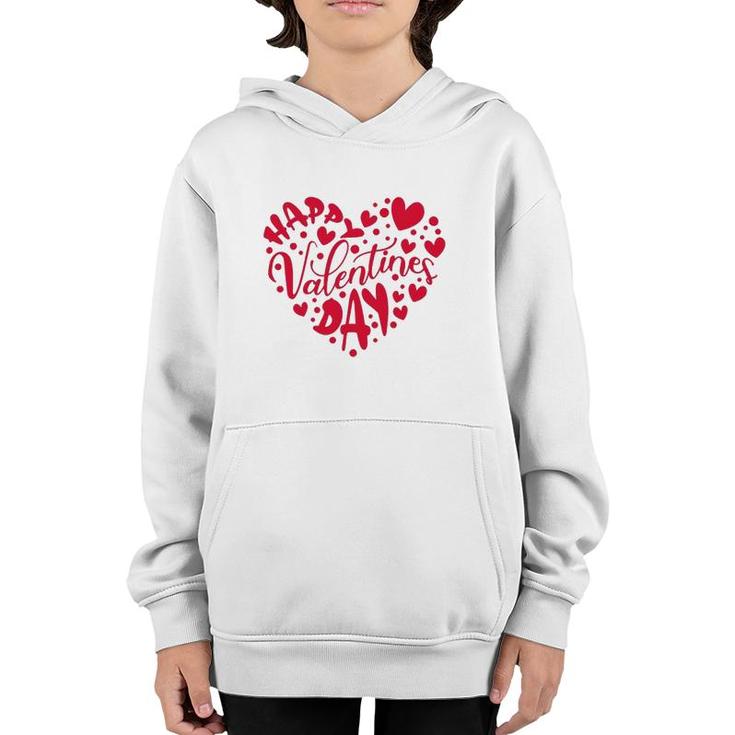 Heart Happy Valentine's Day Gifts Raglan Youth Hoodie
