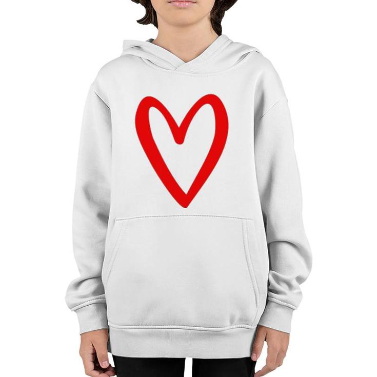 Heart Love Retro Vintage Tiny Red Heart Valentine's Day Youth Hoodie