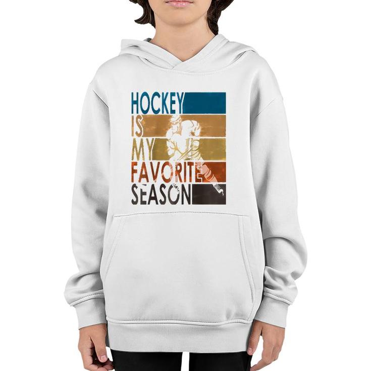 Hockey Is My Favorite Season Gamer Mode Cool Raglan Baseball Tee Youth Hoodie