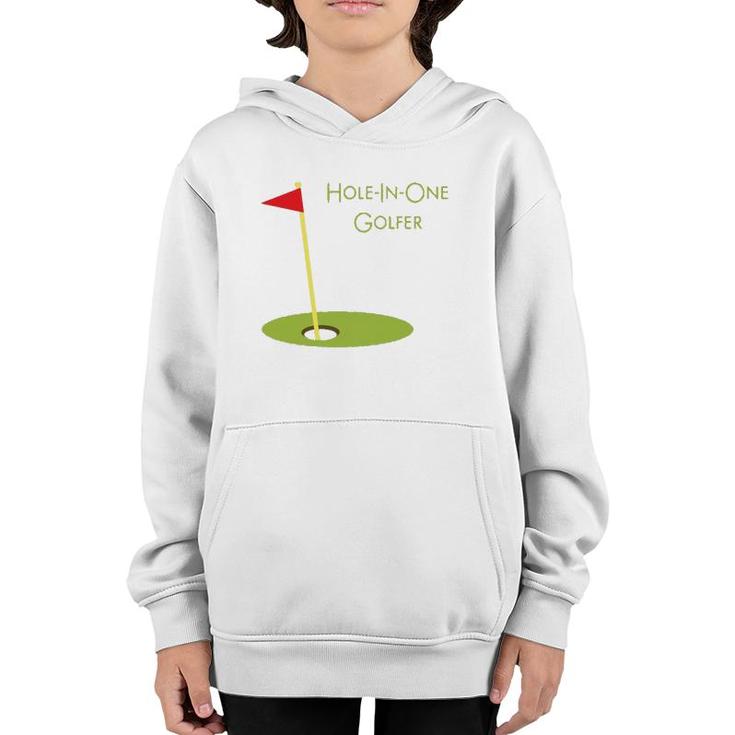 Hole In One Golfer Golf Golfing Gift For Golfer Golf Player Youth Hoodie