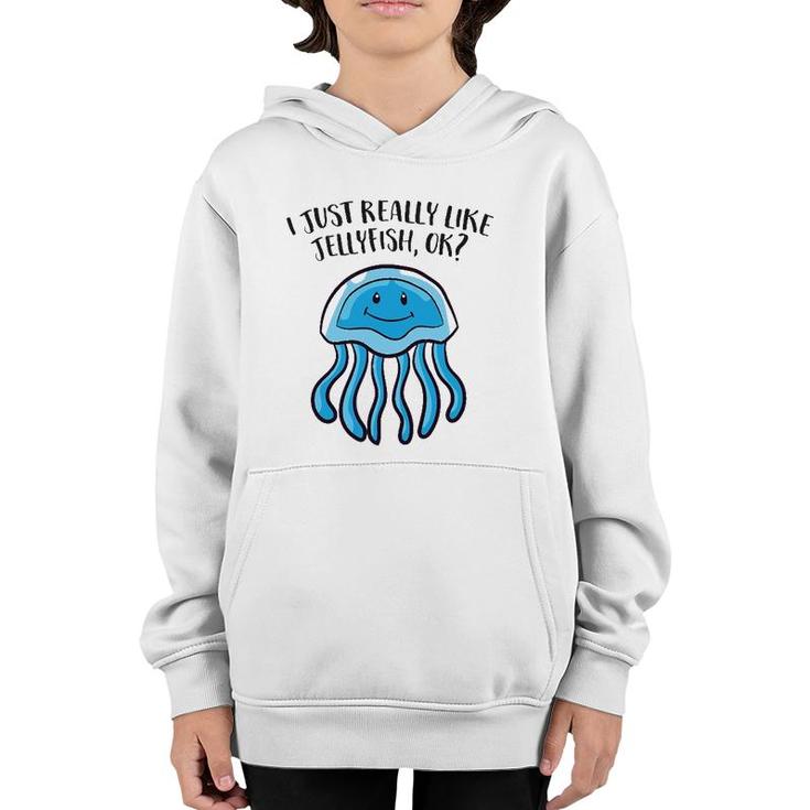 I Just Really Like Jellyfish Ok Funny Jellyfish Youth Hoodie