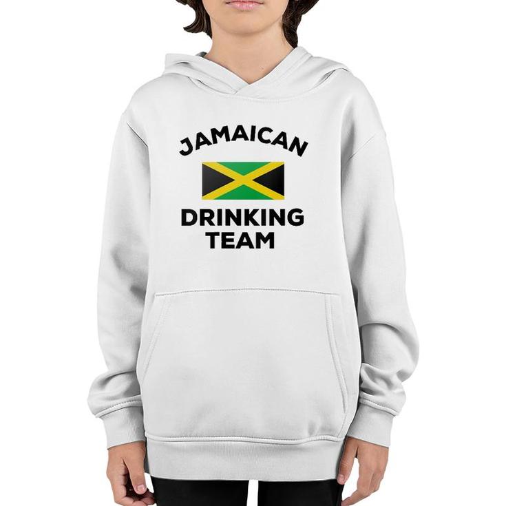 Jamaica Jamaican Drinking Team Funny Beer Flag Party Gift V-Neck Youth Hoodie