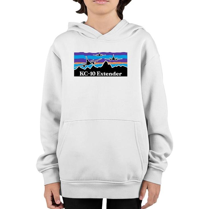 Kc-10 Extender Mountain Tanker Formation Youth Hoodie