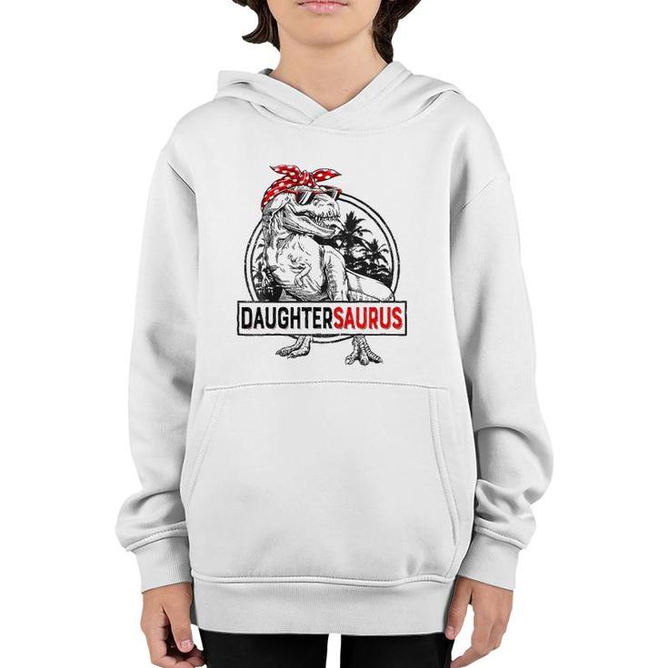 Kids Daughtersaurusrex Dinosaur Funny Mother's Day For Girl Youth Hoodie