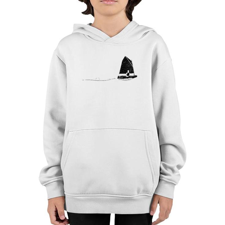 Laser Dinghy Sailing Upwind Speed Sail Boat Optimist Sailor Youth Hoodie